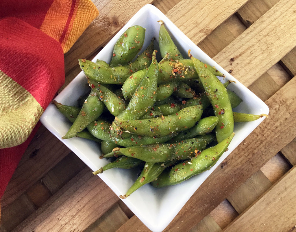 Edamame Beans with Japanese 7-Spice Blend | The Kitchen Fairy