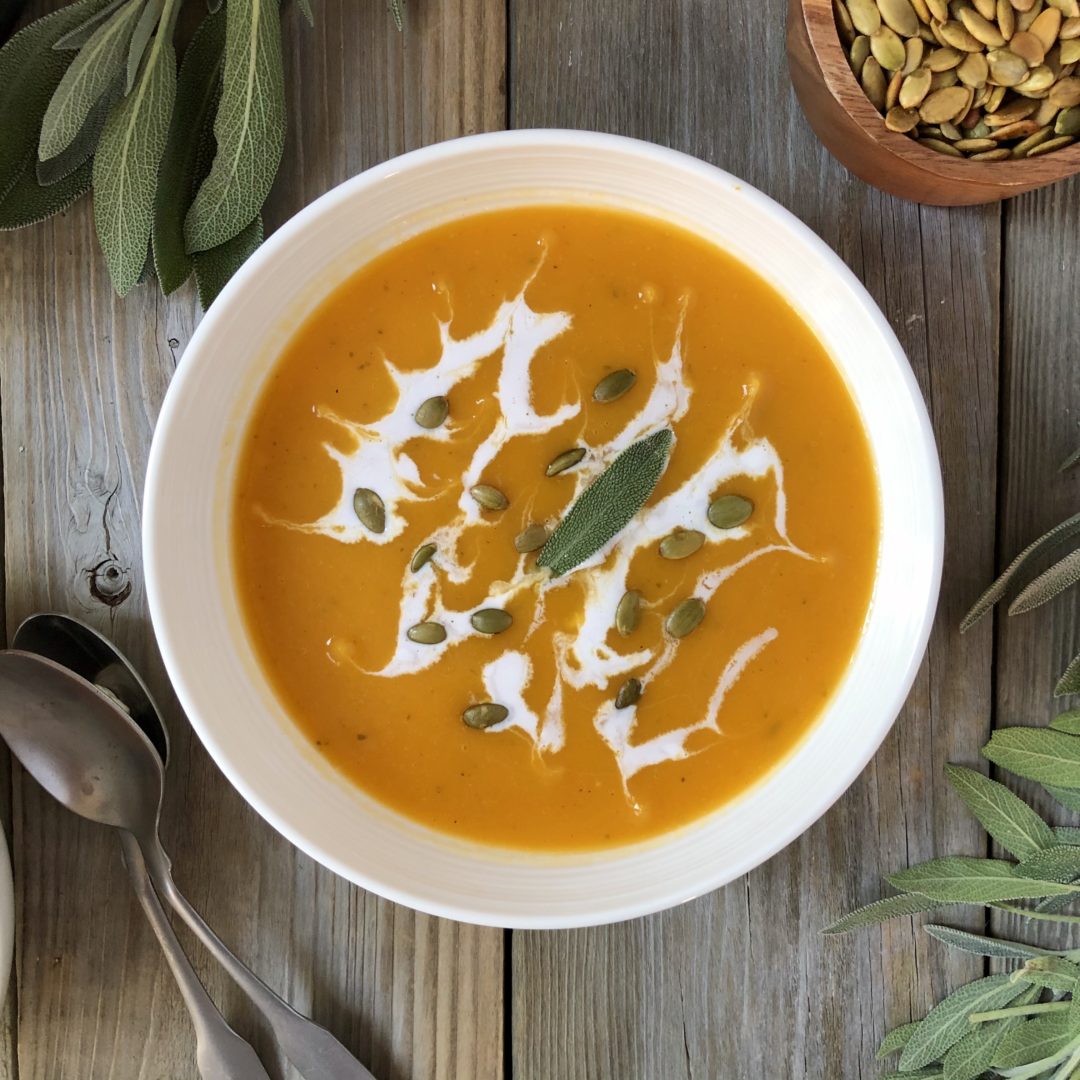Easy vegan butternut squash soup the kitchen fairy
