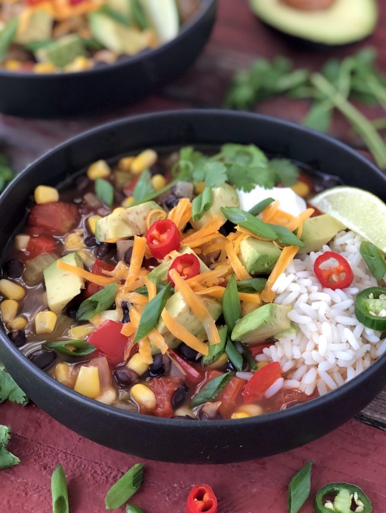 Southwest Black Bean & Corn Soup | Recipes | The Kitchen Fairy