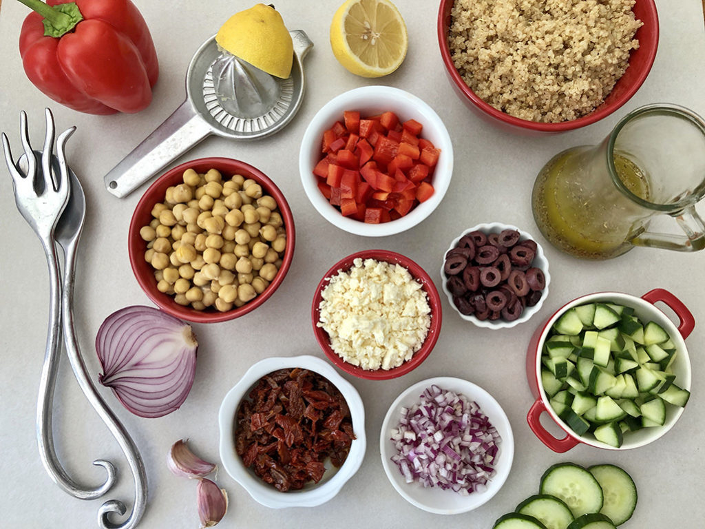 Quinoa Salad prep