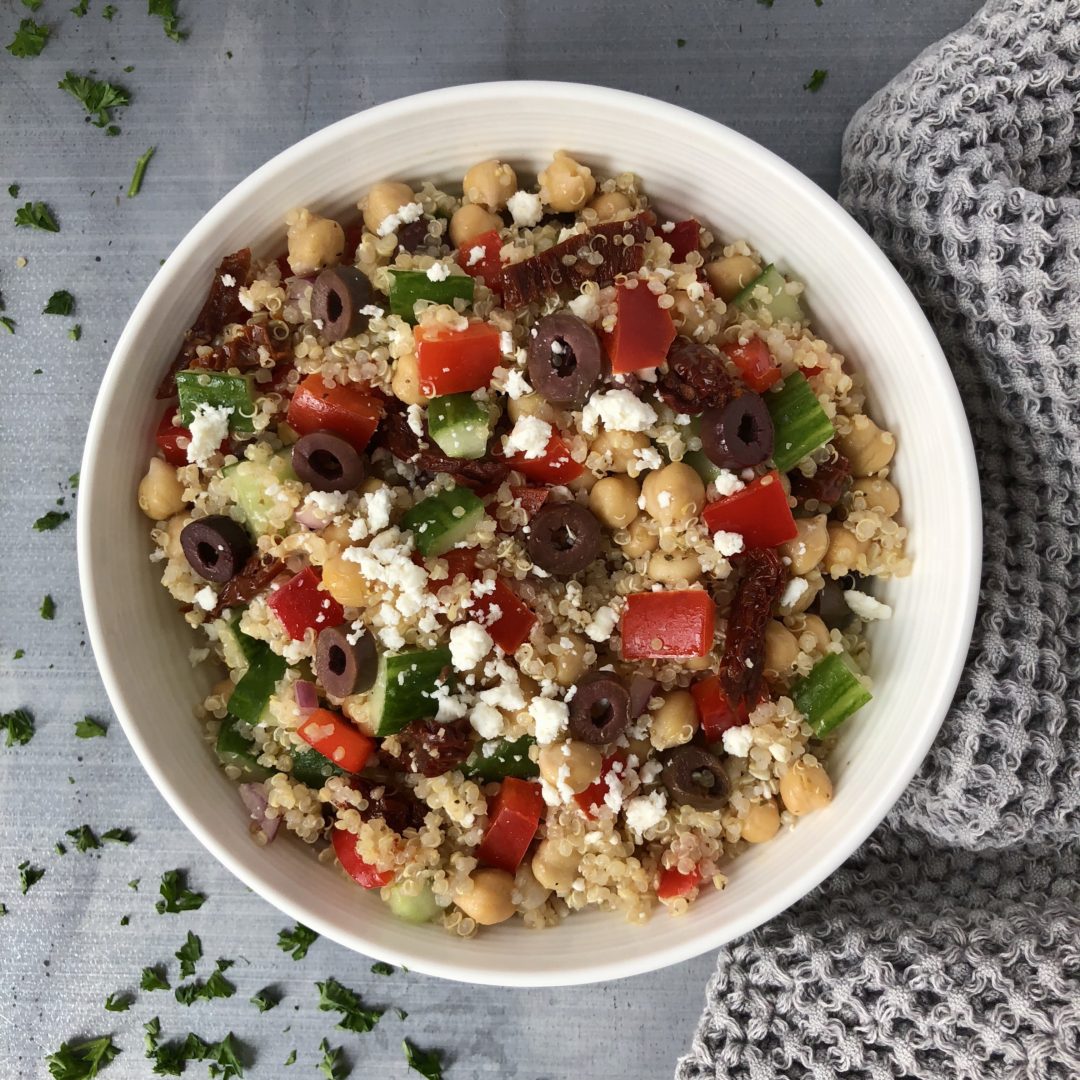 Mediterranean Quinoa & Chickpea Salad | Recipes | The Kitchen Fairy