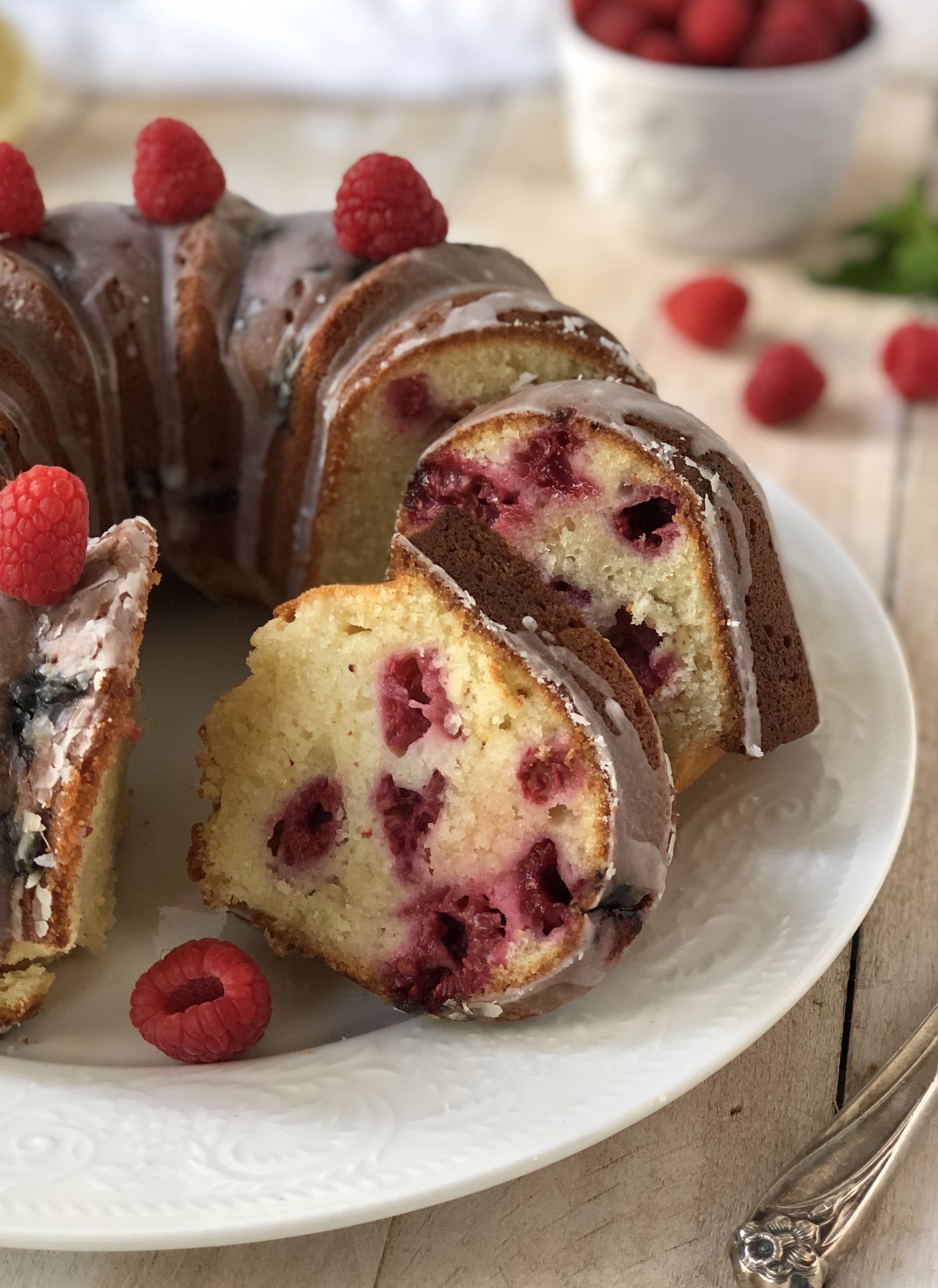 Lemon Raspberry Bundt Cake 1 BEST - The Kitchen Fairy