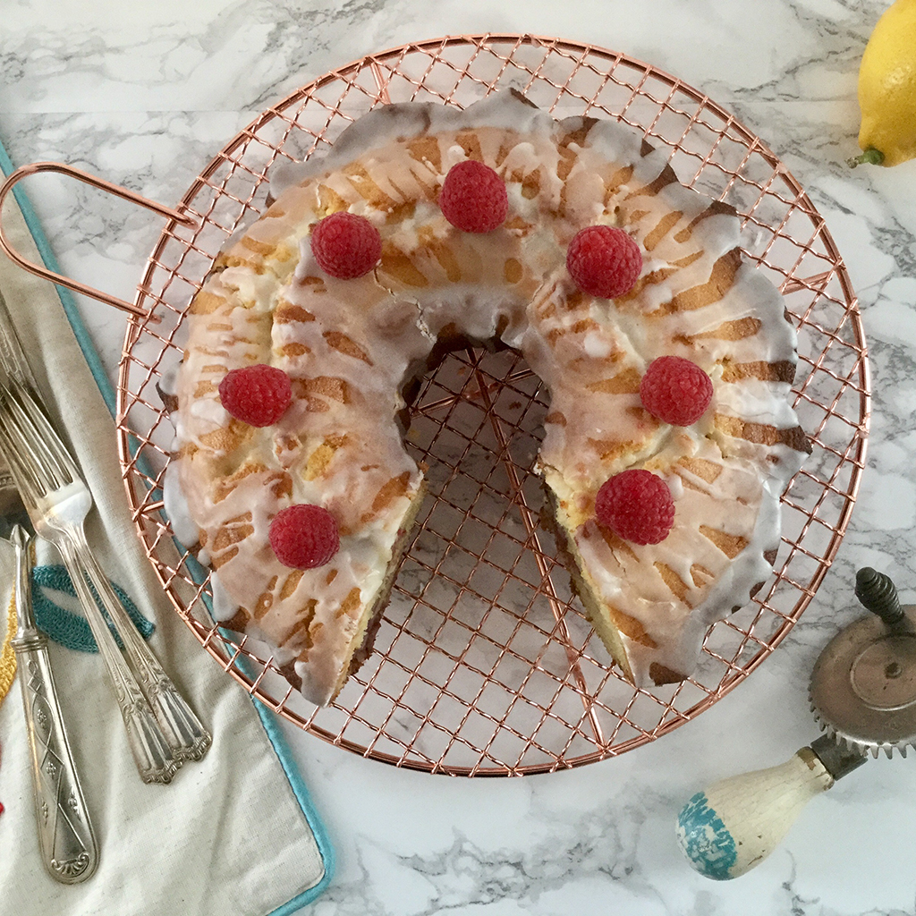 Lemon Raspberry Bundt Cake 4A BEST SQ Top The Kitchen Fairy