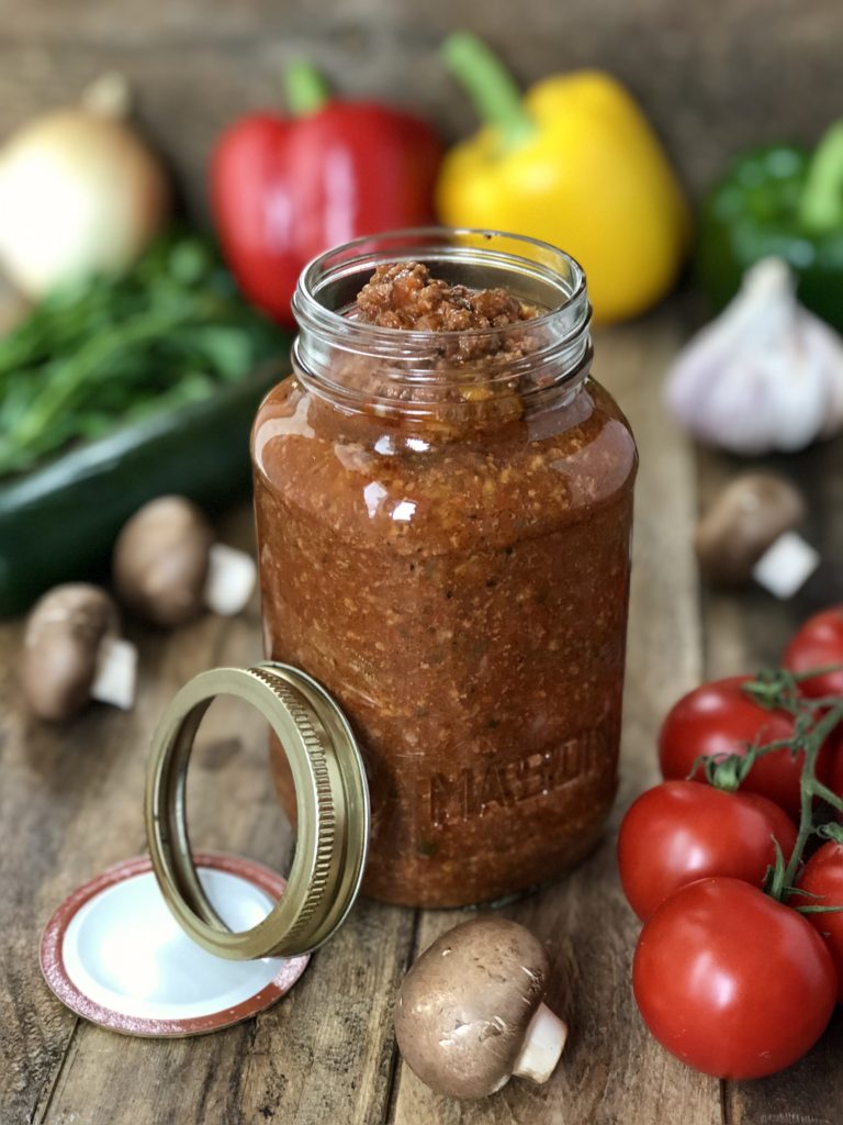 Sauce in a mason jar