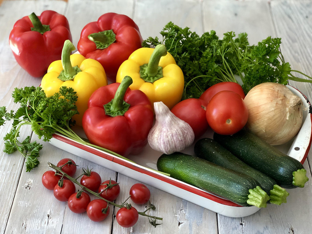 Vegetarian stuffed peppers