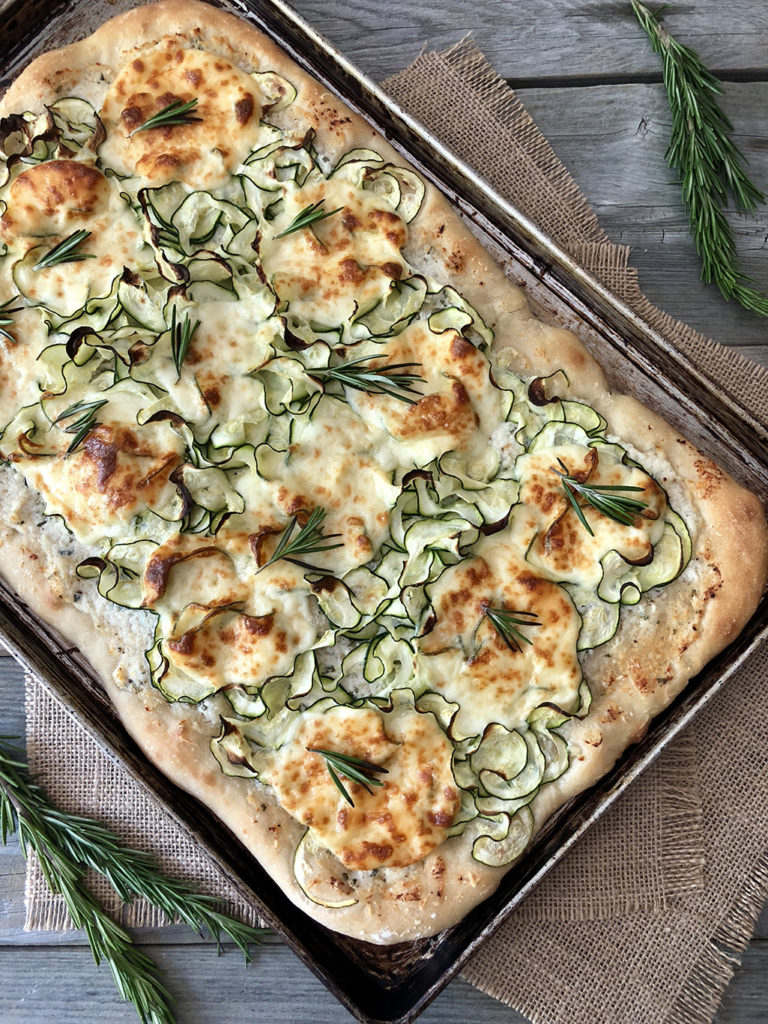 Zucchini & Ricotta Pizza