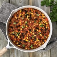 Pot of Spicy Vegetarian Chili