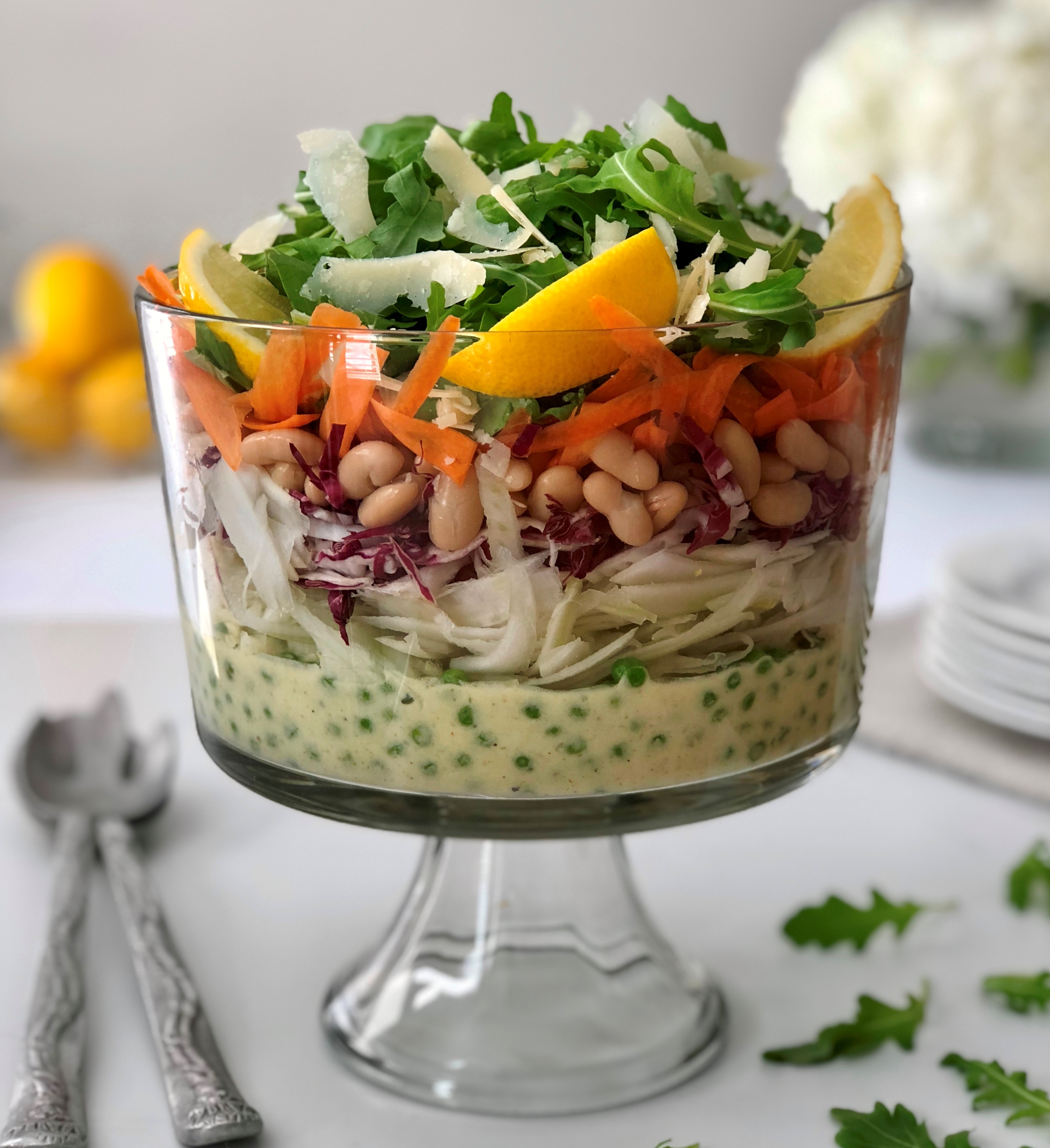 9-Layer Salad with Lemon Curry Dressing 3 BEST SQ - The Kitchen Fairy