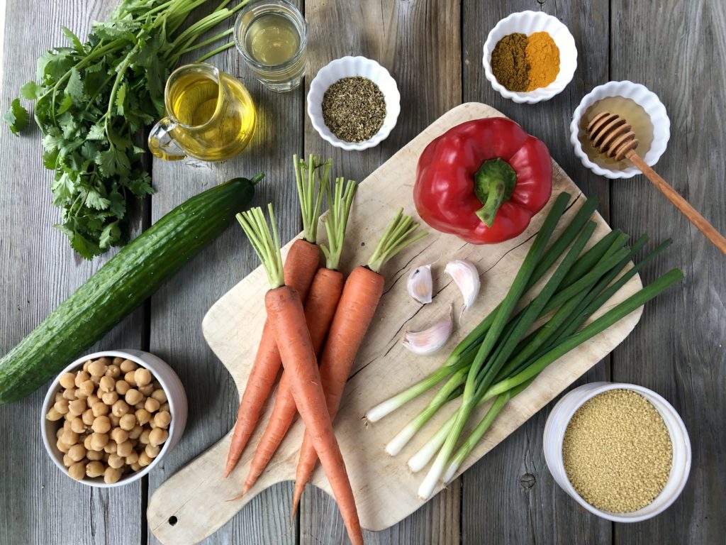 Ingredients for salad