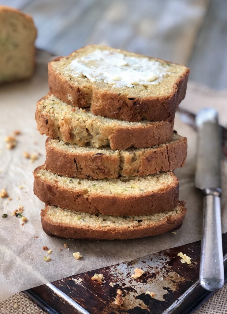 Slices of loaf stacked