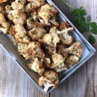 roasted Cauliflower on baking tray