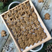 Gingerbread cookies on tray