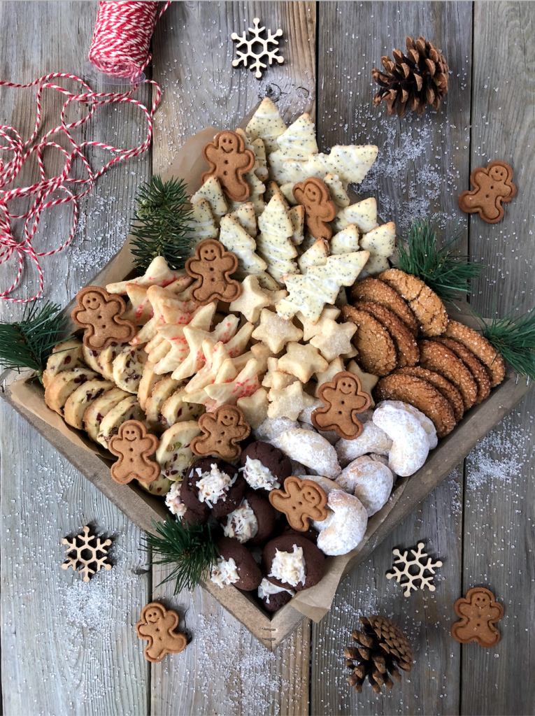 Christmas cookies in a box