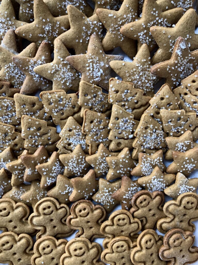 Close up of gingerbread cookies