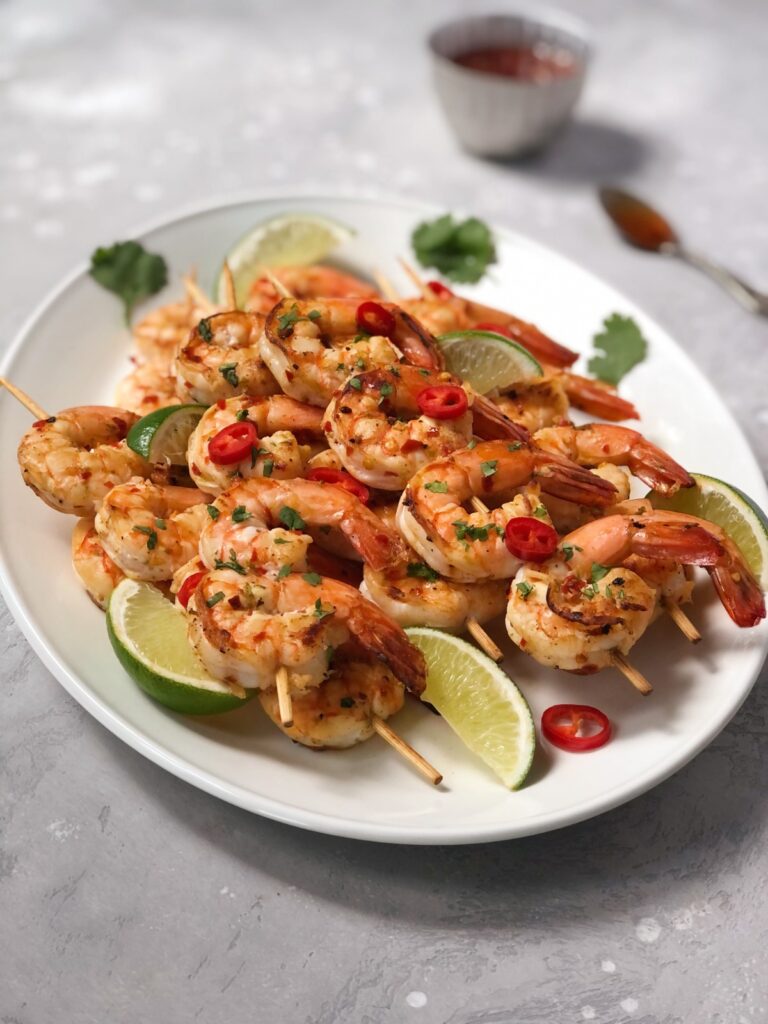 Grilled chili lime shrimp