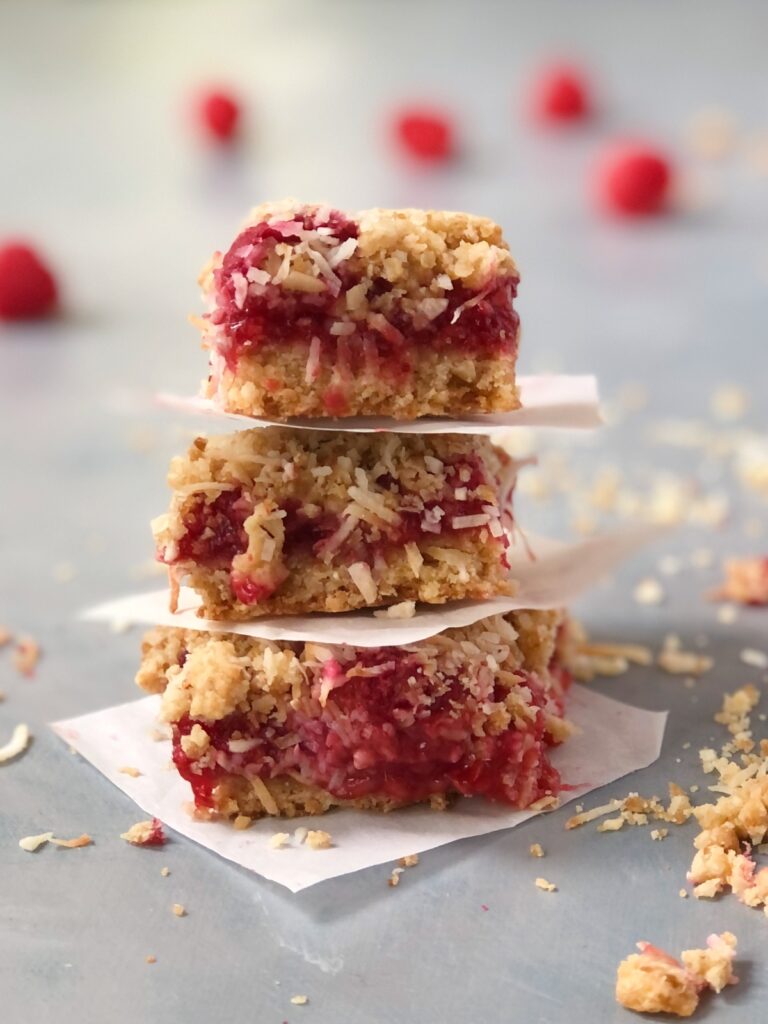 Raspberry coconut bars