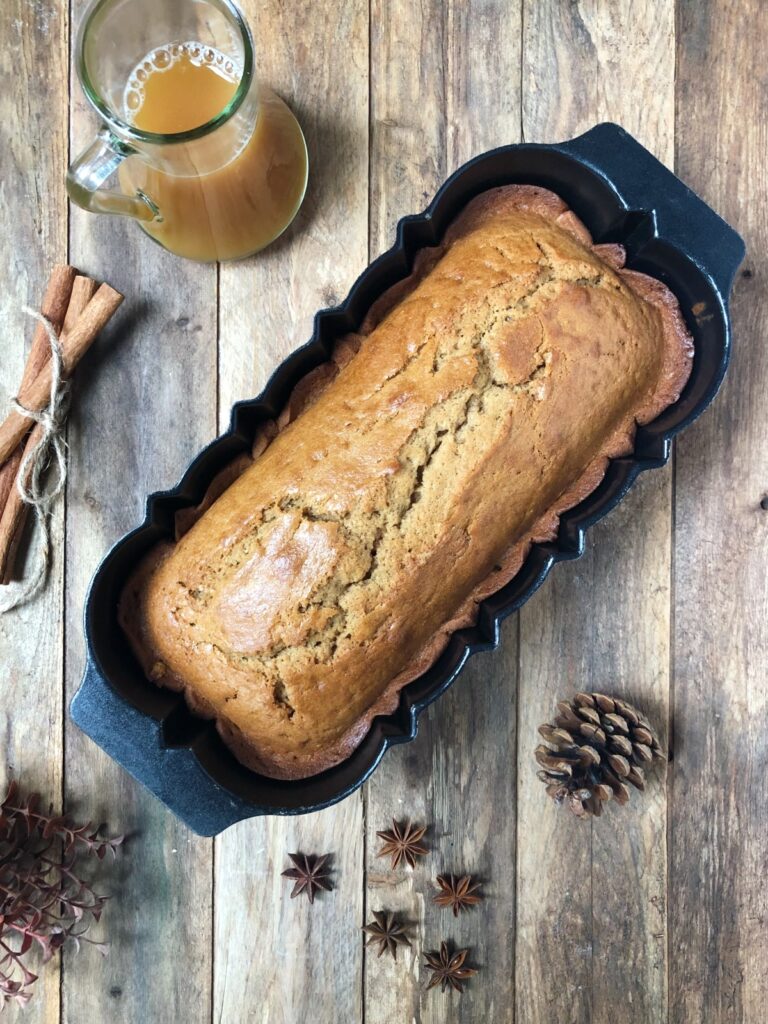 Cake baked out of oven.