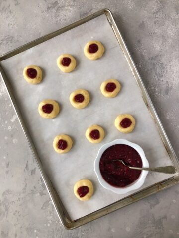 Jam Thumbprint Cookies - The Kitchen Fairy