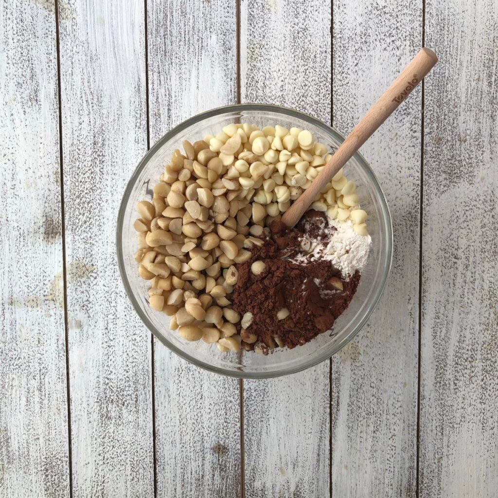 Dry ingredients combined in a bowl