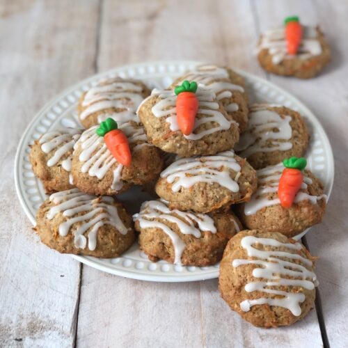 Carrot-Cake-Cookies-15-BEST-square-cookies-on-plate